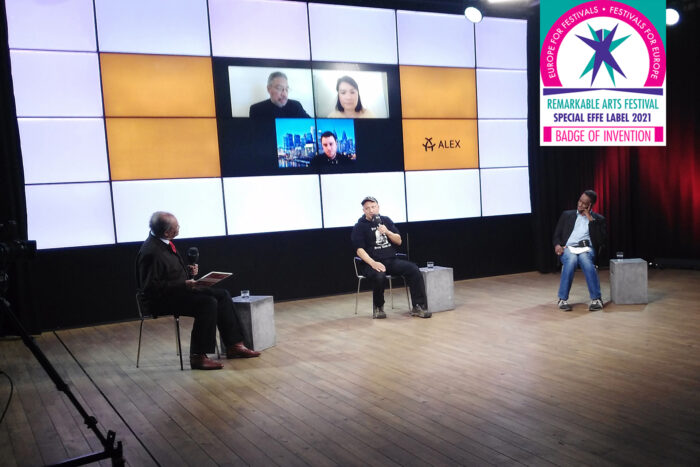 Fountainhead festival copyright Black International Cinema Berlin badge invention logo