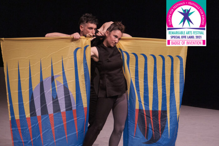 Interplay festival story badge invention logo