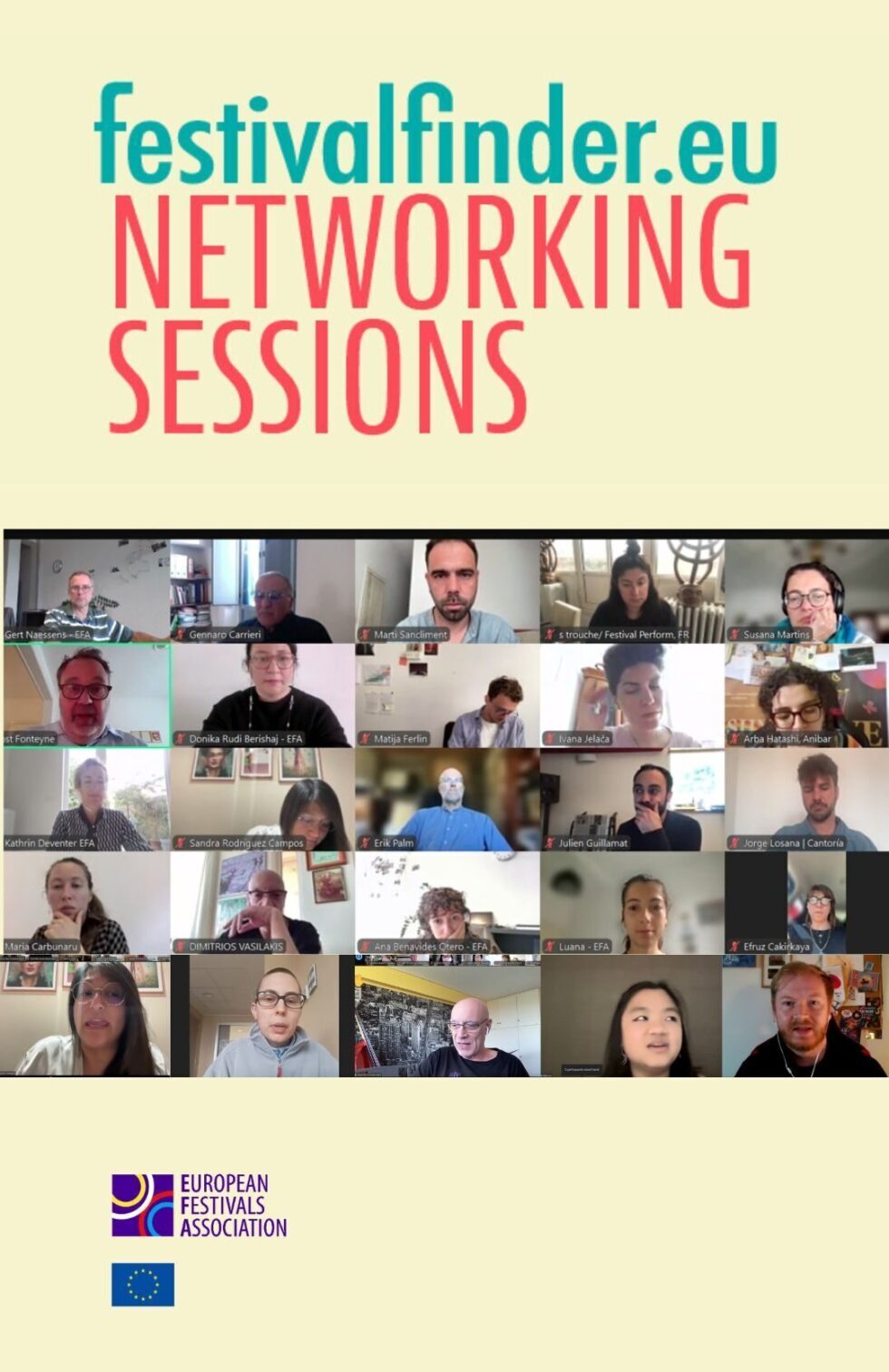 First Name Session FestivalFinder.eu Networking Sessions: New faces, new names, new ...
