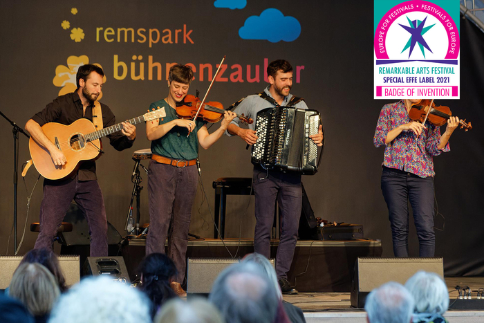 Europaische kirchenmusik festival story badge invention logo