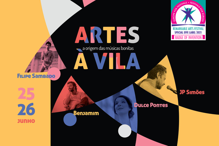 Festival Artes Vila festival story badge invention logo