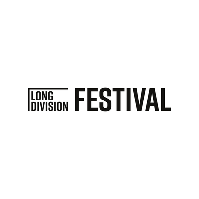 Long Division Festival Logo Black White Background